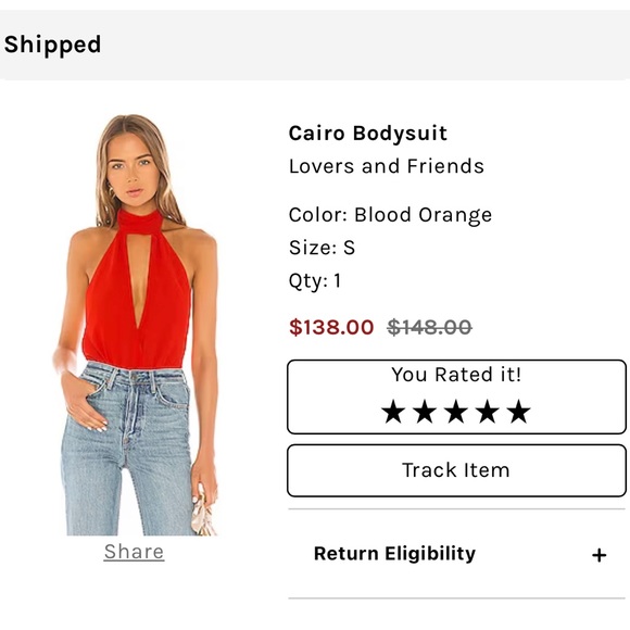 Lovers + Friends Cairo bodysuit size S - Picture 5 of 5